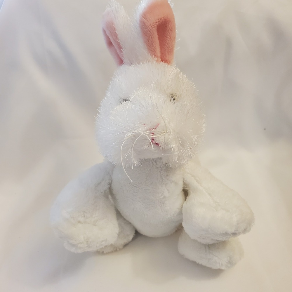 GANZ WEBKINZ White 8" Bunny Rabbit HM078 Stuffed Plush No Code